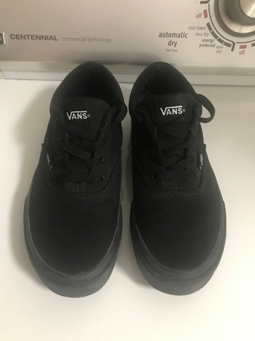 VANS Classic Black Canvas Shoes Youth 5 / Women's 6.5